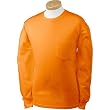 Gildan Adult 6 oz 50/50 High Visibility L/S T w/pocket