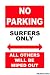 No Parking - Surfers No Parking Sign - Wiped Out