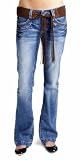 Wallflower Junior Belted Rebel Sexy Bootcut Jean in Donna Jo Wash