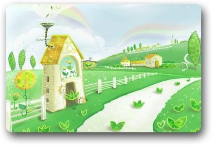 Fashion Doormat - Fairy Tale World Cartoon House Custom Personalized Durable Machine-washable Indoor/outdoor Door Mat 23.6"(L) x 15.7"(W) Inch