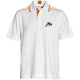 Miami Dolphin Clothes: Cutter & Buck Miami Dolphin White Baseline Polo