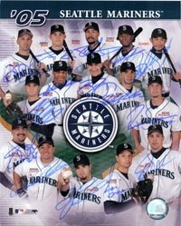 Mariners, Seattle (2005) Autographed/Hand Signed 8x10 Photo BY the 2005 Seayyle Mariners (Raul Ibane
