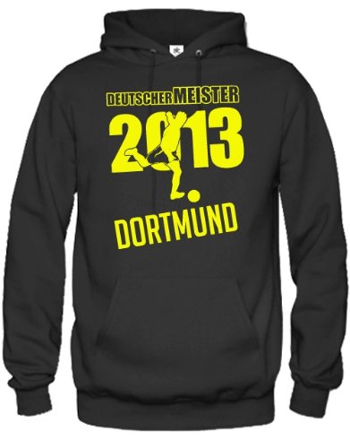 DEUTSCHER MEISTER DORTMUND 2013 – HERREN UND DAMEN – HOODIE in Schwarz by Jayess Gr. L