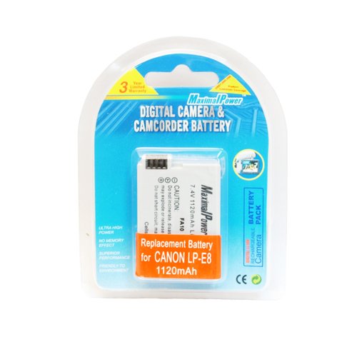 Maximal Power Li-ion Battery to Replace Canon LP-E8