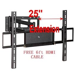 Samsung un32b6000 articulating swivel wall mount and free 6ft hdmi cable