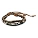 SilberDream Lederarmband schwarz mit braunen Kordeln Surferarmband Leder Armband Echtleder LA1237S