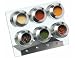 Kitchen Craft Magnetic Spice Rack Set with Six Spice Holders & Stand, Display Boxed