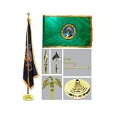 Washington 4ft x 6ft Flag telescoping Flagpole Base and Tassel
