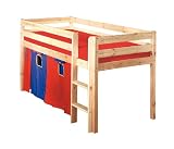 Link 30500250 Hochbett David Natur mit Stoff ohne Rost