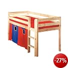 Link 30500250 Hochbett David Natur mit Stoff ohne Rost