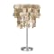 Stainless Capiz Shell Modern Lamp - Silver/Gray