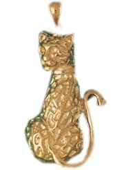 Dazzlers Solid 14k Gold Cat Charm Pendant Available in three colors from jewelsberry (weights: 9.9 grams only)