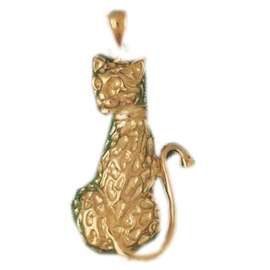 Cheap Girls Jewelry Dazzlers Solid 14k Gold Cat Charm Pendant Available in three colors from jewelsberry (weights: 9.9 grams only) For Sale