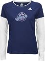 Utah Jazz adidas Women's Primary Logo Long Sleeve Layered Tissue Tee