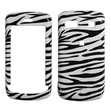 Zebra Skin Black and White Stripes Design Snap-On Cover Hard Case Cell Phone Protector for LG Xenon GR500 [Bulk Packaging]