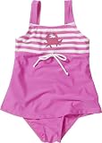 Playshoes Mädchen Badeanzug, gestreift 460105 Badeanzug mit Rock Krebs von Playshoes mit UV-Schutz nach Standard 801 und Oeko-Tex Standard 100