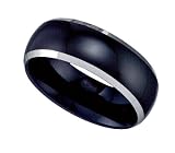 Black Tungsten Comfort Fit Mens Wedding Band " Size 7 "