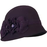 Betmar Floral Boucle Flapper, One Size, Black