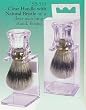 Kingsley Pure Badger Clear Handle Shave Shaving Brush with Stand