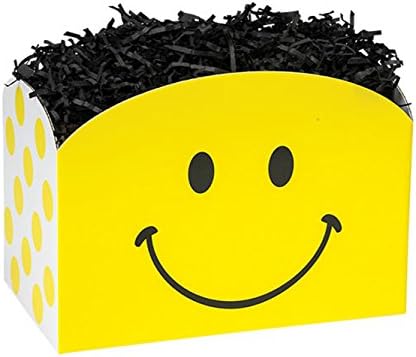 "SMILEY FACE" Gift Basket Box "BOXCO"- Large 10 1/4" x 6" x 7 1/2