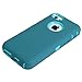 Heavy Duty High Impact Shockproof Dirtproof Hard + Soft Defender Case Cover for Apple iPhone 5c + Stylus + Screen Protector - Teal & Blue