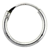 Sterling Silver Small Endless Hoop Earrings, 3/8 in. (10 mm) Diameter