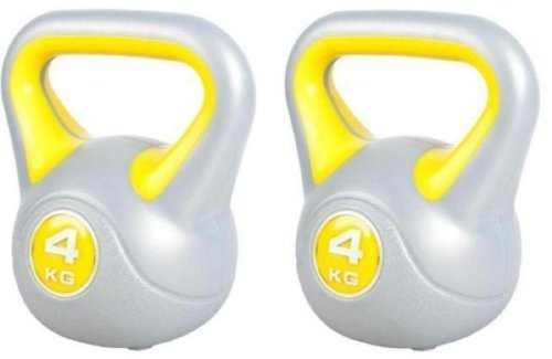 Vinyl kettlebell pair 2 x 4kg, kettle bells 4kg Pair Vinyl kettlebell pair 2 x 4kg, kettle bells 4kg Pair