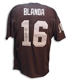 George Blanda Signed Raiders Black t/b Jersey