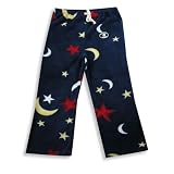 Grandma Pajama Pants - Girls Polar Fleece Stars Pajama Pant, Navy, Red, White, Yellow (Size 14/16)