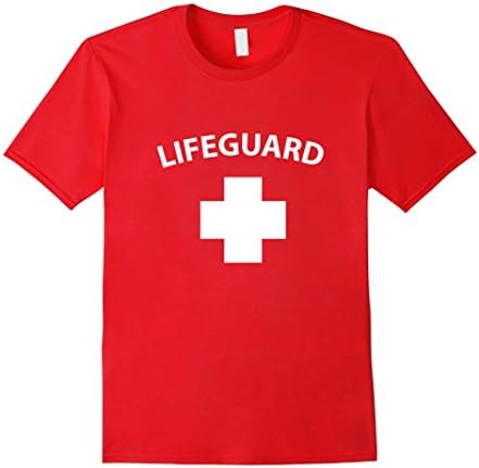 Men's LIFEGUARD Official Short Sleeve Red Premium T-Shirt Medium Red