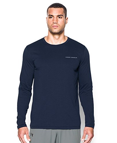 Under Armour Men's Charged Cotton Long Sleeve T-Shirt, Midnight Navy (410), X-Large