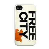 iPhone4/iPhone4S/ UNCOMMON デザインハードケース ２ピース -05 FREE CITY/Logo White C.ピース