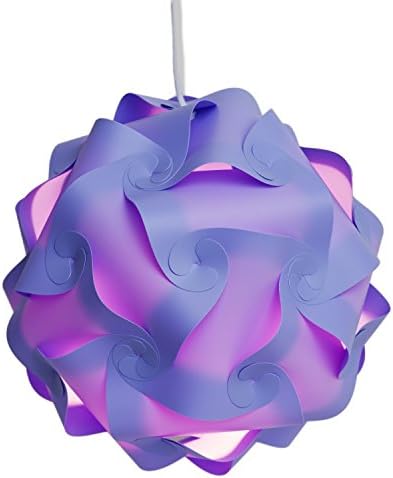 Modern Puzzles Lamp Shade , with 1 Pcs Colorful LED Candle Light Self DIY Assembled Puzzle Lights Mordem Lamp Light Iq Lamp Shades L Size (Home Decor Light) (Purple)
