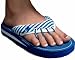 Striped Upscale Yoga & Pedicure Sandals in Red & Blue