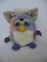1999 Lavender Furby White Tummy & Mane with Pastel Body and Blue Eyes
