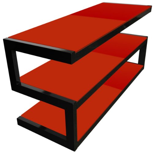 Buy Norstone 1100mm Esse 3 Shelf AV with Glass - Red Promo Offer
