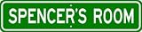 SPENCER ROOM SIGN - Personalized Gift Boy or Girl, Aluminum