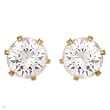 Stud Earrings With 5.90ctw Cubic zirconia in 14K/925 Gold plated Silver
