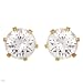Stud Earrings With 5.90ctw Cubic zirconia in 14K/925 Gold plated Silver