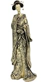 Unusual Unique Simple Beautiful Gift Idea for Her - 17" Large Geisha Figurine Statue w/ Small Bow Kimono
