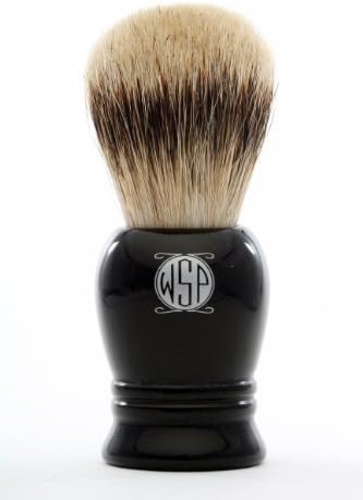 High Density Premium Silvertip Badger Shaving Brush WSP "Prince" Black by Wet Shaving Products