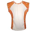 MaxOut UPF 50+, UV Protective Girl's Short Sleeve Panel Rashguard (Girls Sizes 4-6X)