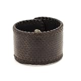 Brown men snake skin women designer cuff bracelet by 81stgeneration