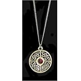 Jewelled Celtic Circle English Pewter Necklace