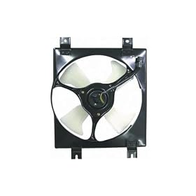 97-04 MITSUBISHI DIAMANTE AC CONDENSER COOLING FAN (W/ SHROUD, W/ MOTOR) 98 99 00 01 02 03 1997 1998 1999 2000 2001 2002 2003 2004