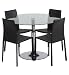 (04628491) Autograph Veneto Dining Table & 4 Bonded Leather Dining Chairs Set in Household & Kitchen