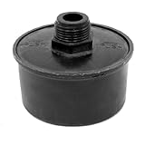 uxcell エアコンプレッサーサイレンサー　1.9cmねじ径　ブラック　プラスチック製