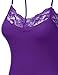 JJ Perfection Women's Adjustable Spaghetti Strap Lace Trim Cami Tunic Tank Top PURPLE XL