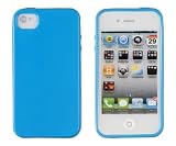 Blue Gel Case for Apple iPhone 4, 4G (Only Fits AT&T version)