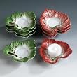 Red Vine Leaf Tealight Holders (set of 2)